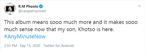 Cassper Nyovest and Thobeka Majozi welcome a baby boy