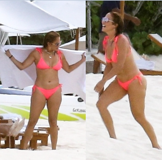 Jennifer Lopez, 51, puts her curves on display in pink bikini, for romantic beach day with fianc? A-Rod in Turks and Caicos (photos)