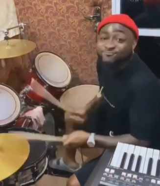 Davido shows off his drumming skills during a Praise and Worship session in Delta (video)