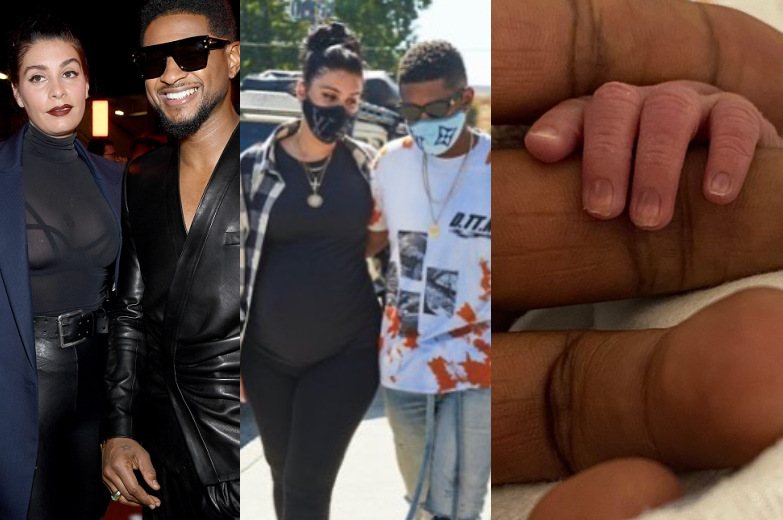 Usher and girlfriend Jenn Goicoechea welcome their first child together, a baby girl