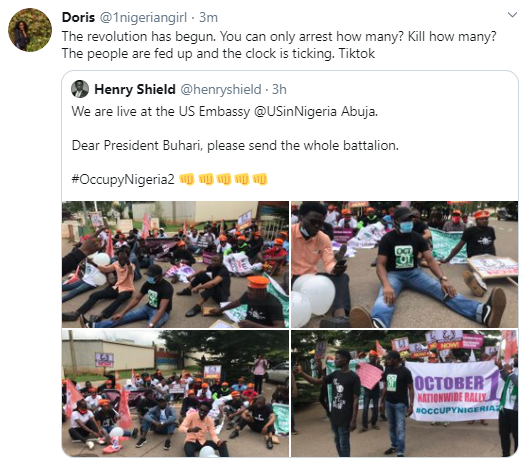Over 30 arrested as #RevolutionNow protesters storm Lagos streets on Independence day to demand end to bad governance 