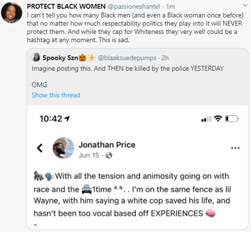 Black man is killed by a White cop months after he shared a post defending White cops and condemning Black Lives Matter protesters