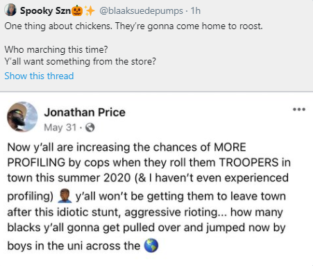 Black man is killed by a White cop months after he shared a post defending White cops and condemning Black Lives Matter protesters