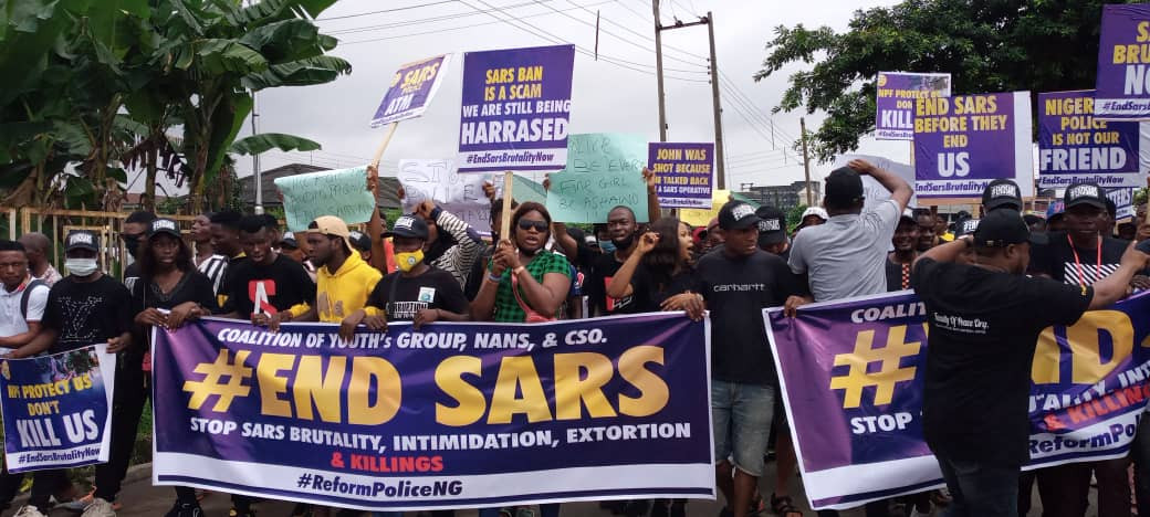 Youths in Edo state stage #EndSARS protest (photos)