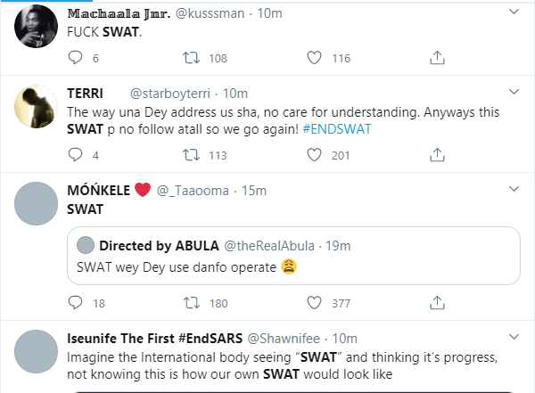 Nigerians reacts as IGP creates SWAT as replacement for SARS