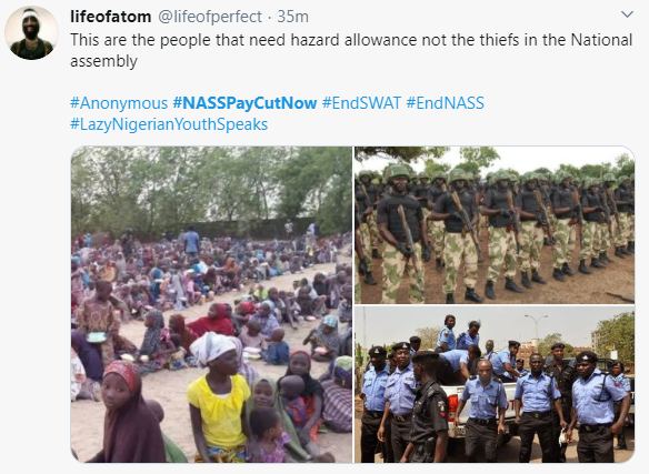#NASSPayCutNow trends as Nigerians demand a slash in lawmakers salaries