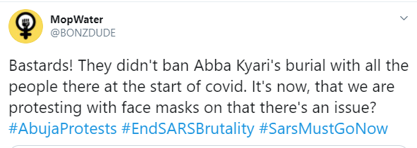 Nigerians blast FCTA for banning #EndSARS protests in Abuja 