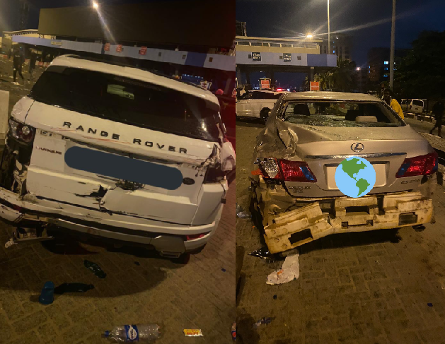 Cars destroyed as #EndSARS protesters were allegedly attacked at Lekki toll gate