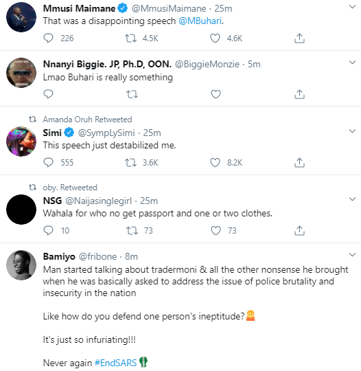 Nigerians react to Buhari