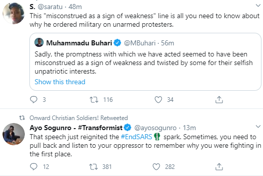 Nigerians react to Buhari