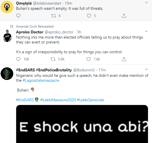 Nigerians react to Buhari