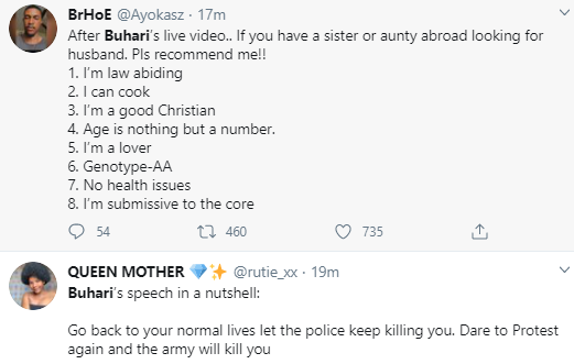 Nigerians react to Buhari