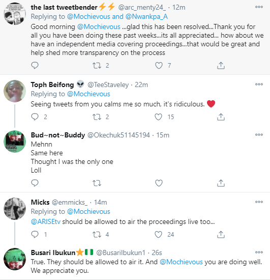 "We want an open panel" Nigerians say as youth representatives on the Lagos judicial panel of enquiry on police brutality are asked to sign oath of secrecy 