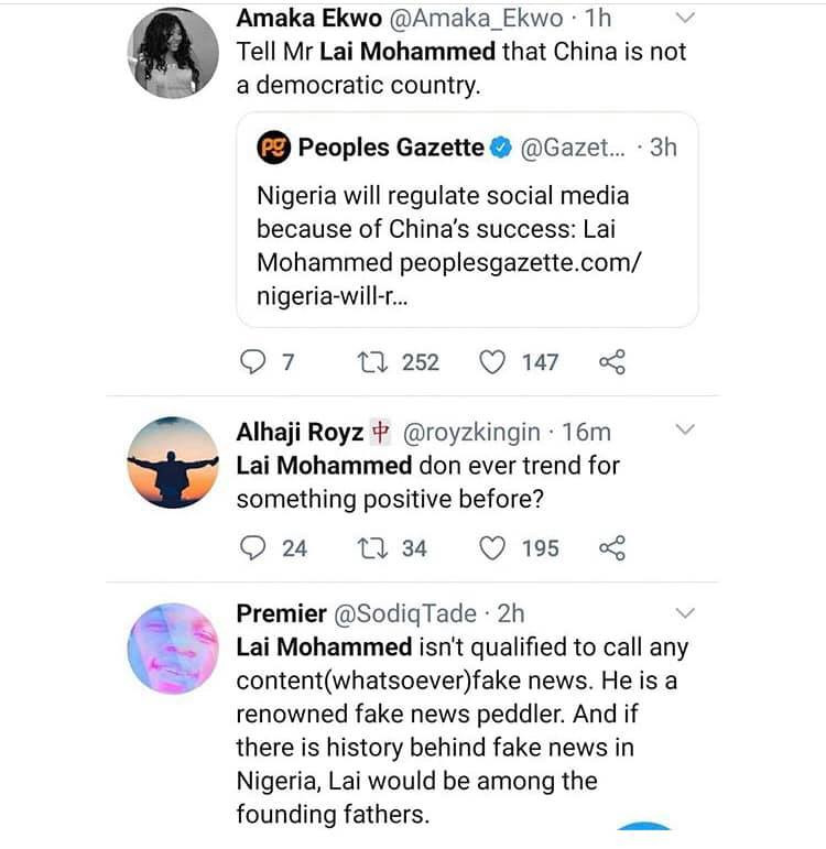 Nigerians react to Lai Mohammed