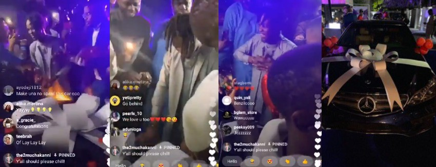 Fans gift BBNaija winner, Laycon, a Benz on his birthday (photos/Videos)