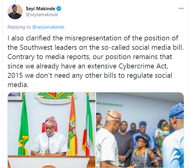 Should anyone choose to sponsor a social media regulation bill, I should be categorically counted out - Governor Makinde (video)
