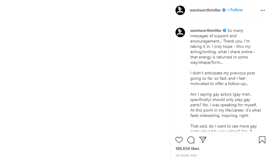 I no longer want to play straight characters ? Prison Break star, Wentworth Miller says after coming out as gay 