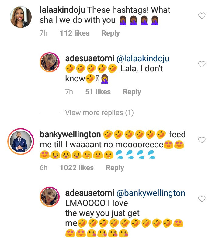 Banky W and Adesua Etomi-Wellington tease each other sexually with Bible verses