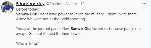 Nigerians react after Nigerian Army said they are not happy Gov Sanwo-Olu denied inviting them to the Lekki tollgate