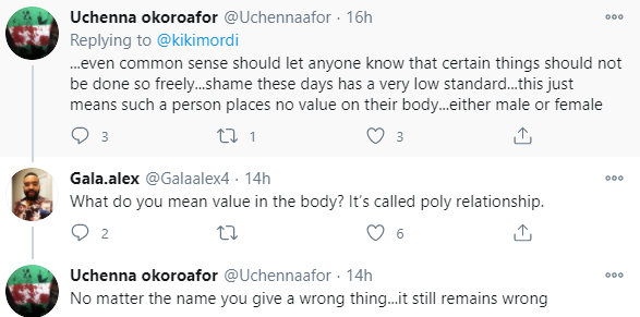  As long as you?re practicing safe sex, I don?t see why anyone, women especially, should feel ashamed of having multiple sex partners- journalist, Kiki Mordi says
