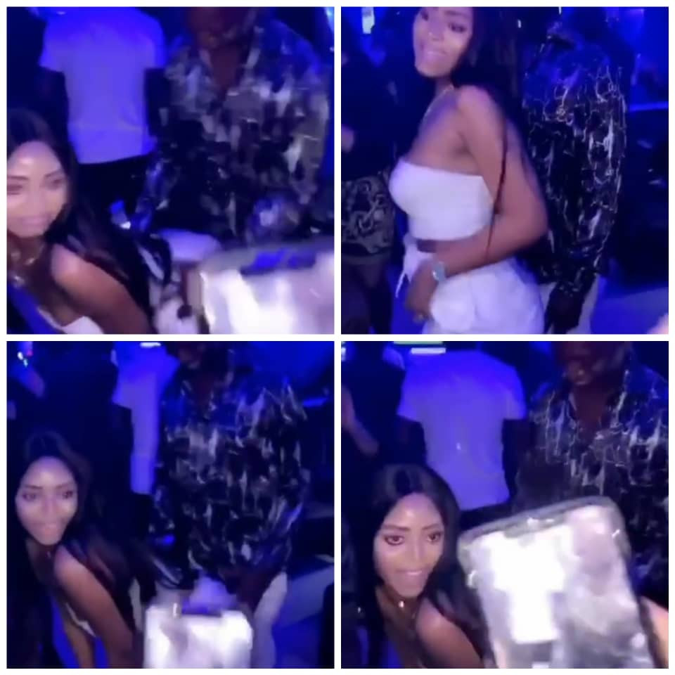 Watch as Regina Daniels grind her husband, Ned Nwoko, at the club (video)