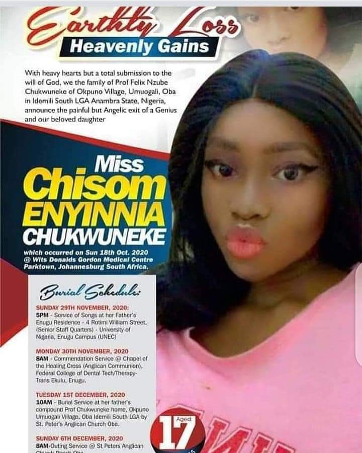 17-year-old girl who got 7 A1s in WAEC dies