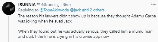 Case adjourned as Adamu Garba and his lawyers fail to appear in court for hearing in his bn suit against Twitter owner, Jack Dorsey