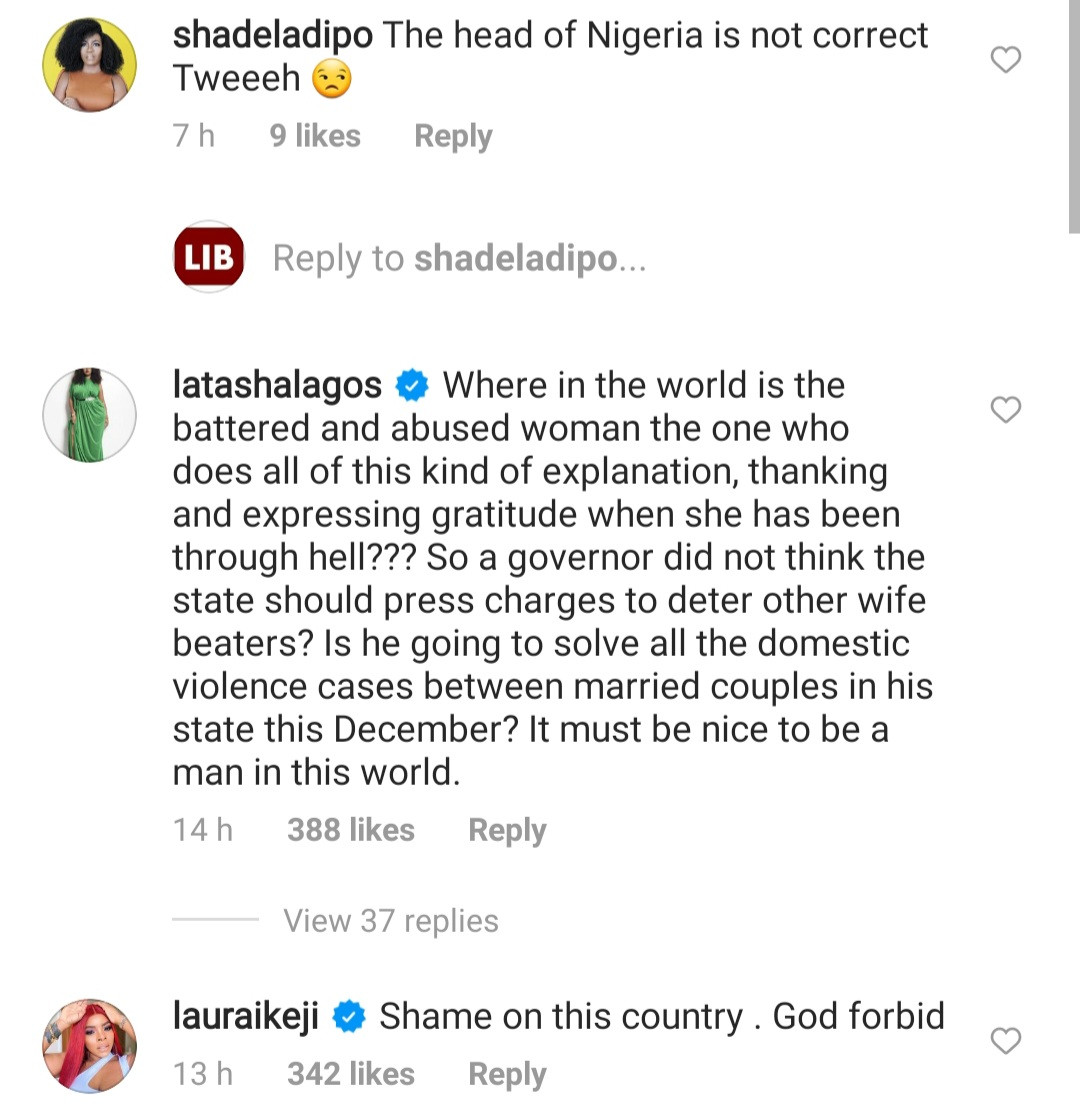 Domestic violence: This is disgusting- Toke Makinwa, Latasha Ngwube, Bolanle Olukanni, others condemn reconciliation between Channels TV reporter and his wife