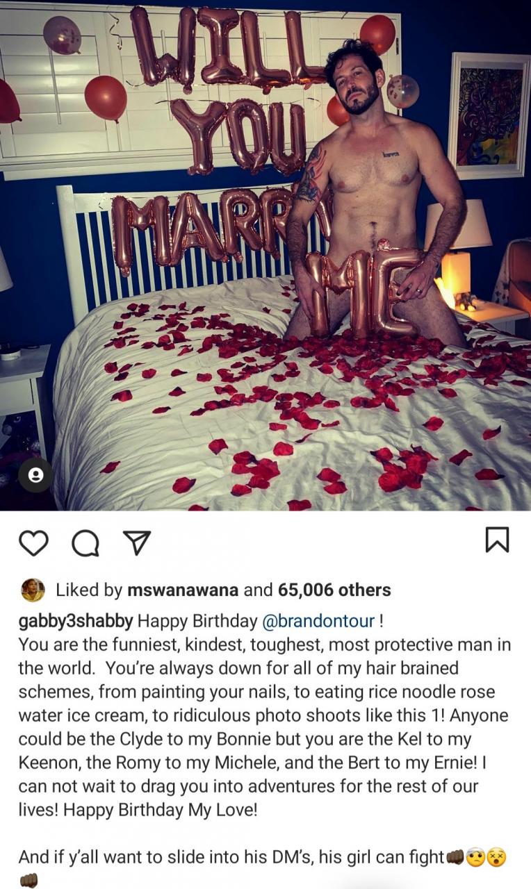  Empire star, Gabourey Sidibe wishes her man a happy birthday with photo of him proposing to her in the nude