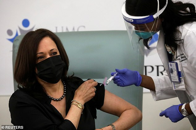 US Vice President-elect, Kamala Harris receives?her first dose of Moderna