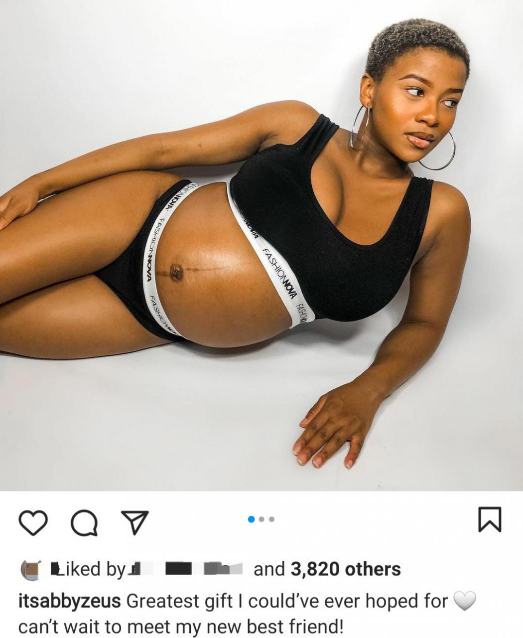 Congratulations pour in as The Boob Movement founder Abbey Zeus shares video of her baby bump (video)
