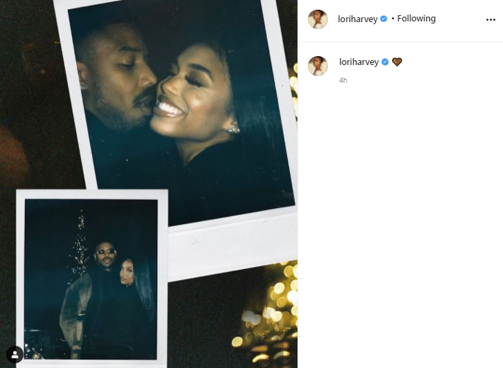 Michael B. Jordan and Lori Harvey confirm their relationship on Instagram with loved-up photos