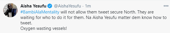 Aisha Yesufu drags Arewa youths for coming for her on Twitter, describes them as 