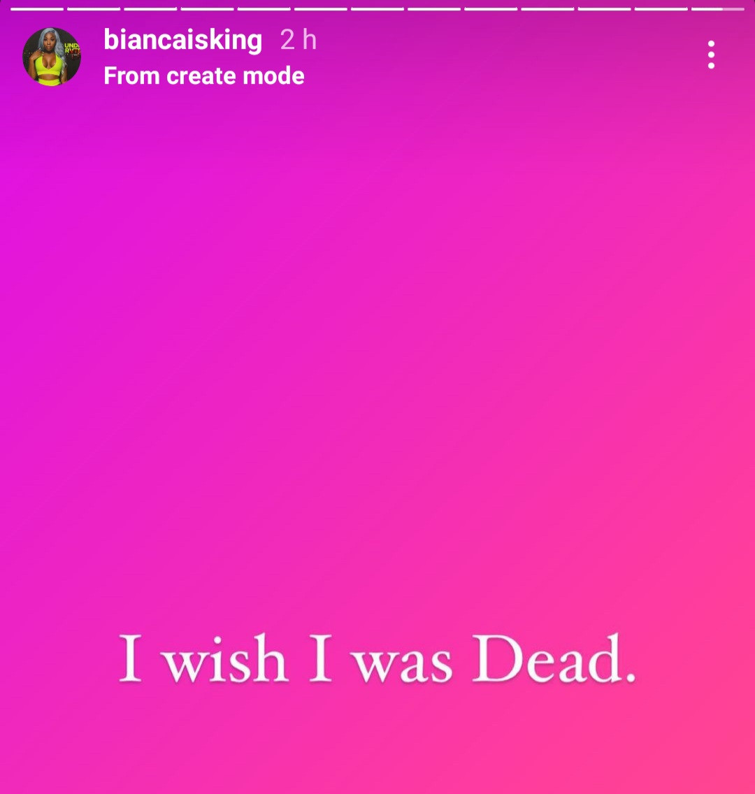 "I wish I was dead" American rapper Bianca Bonnie shares troubling post
