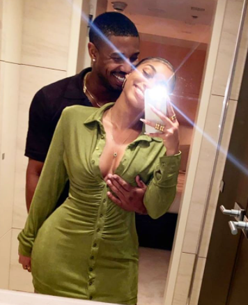 Michael B Jordan and his lady, Lori Harvey, in loved up photo