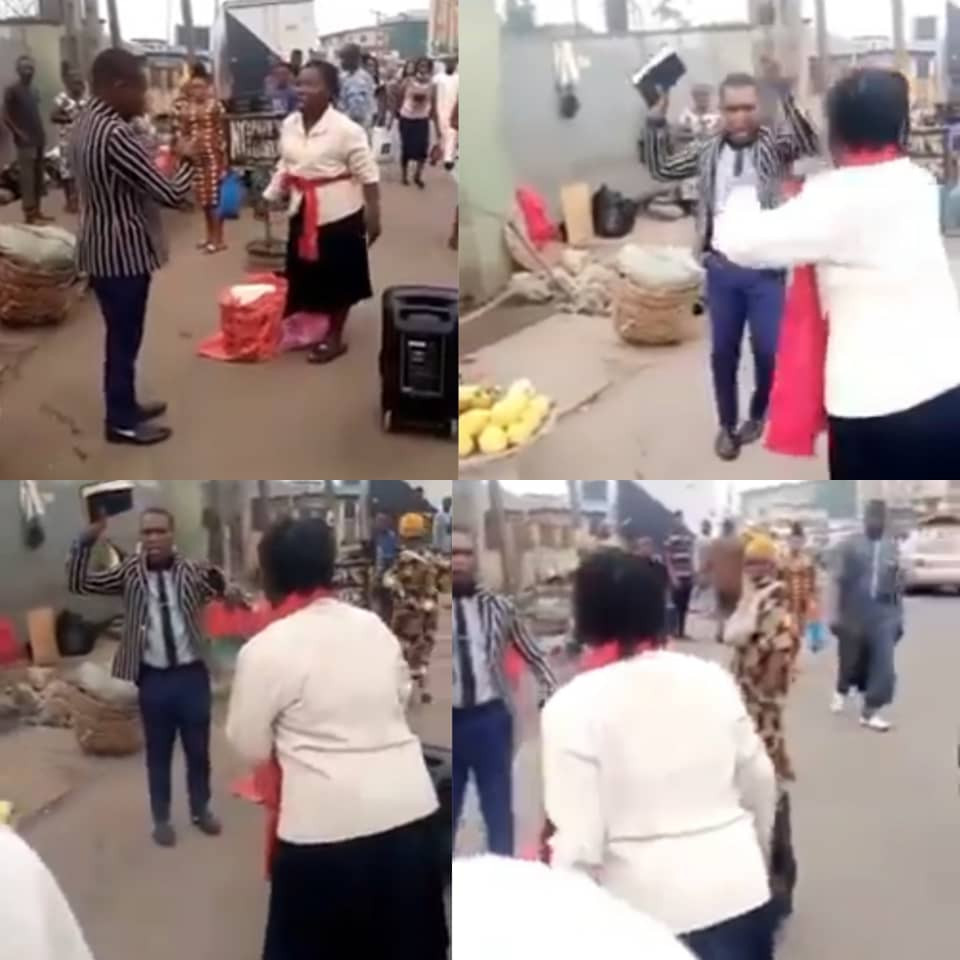Two preachers fight over preaching spot in Lagos (video)