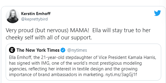  US Vice President, Kamala Harris? stepdaughter, 21, signs modelling contract with IMG models after commanding attention on Inauguration Day