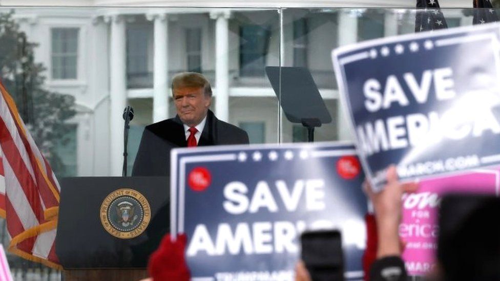 Donald Trump's address to supporters on 6 January