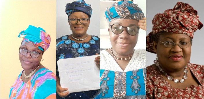 #BeLikeNgoziChallenge trends as Nigerians dress up like Ngozi Okonjo-Iweala to celebrate her emergence as WTO Director-General