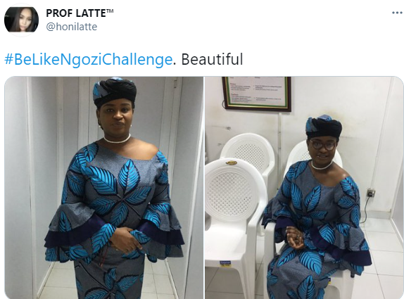 #BeLikeNgoziChallenge trends as Nigerians dress up like Ngozi Okonjo-Iweala to celebrate her emergence as WTO Director-General