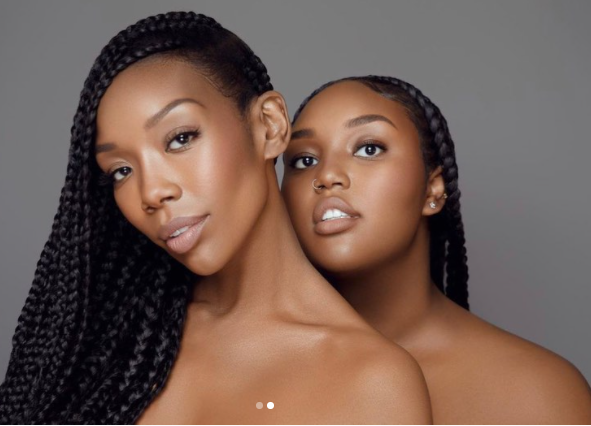 Singer Brandy and daughter Sy