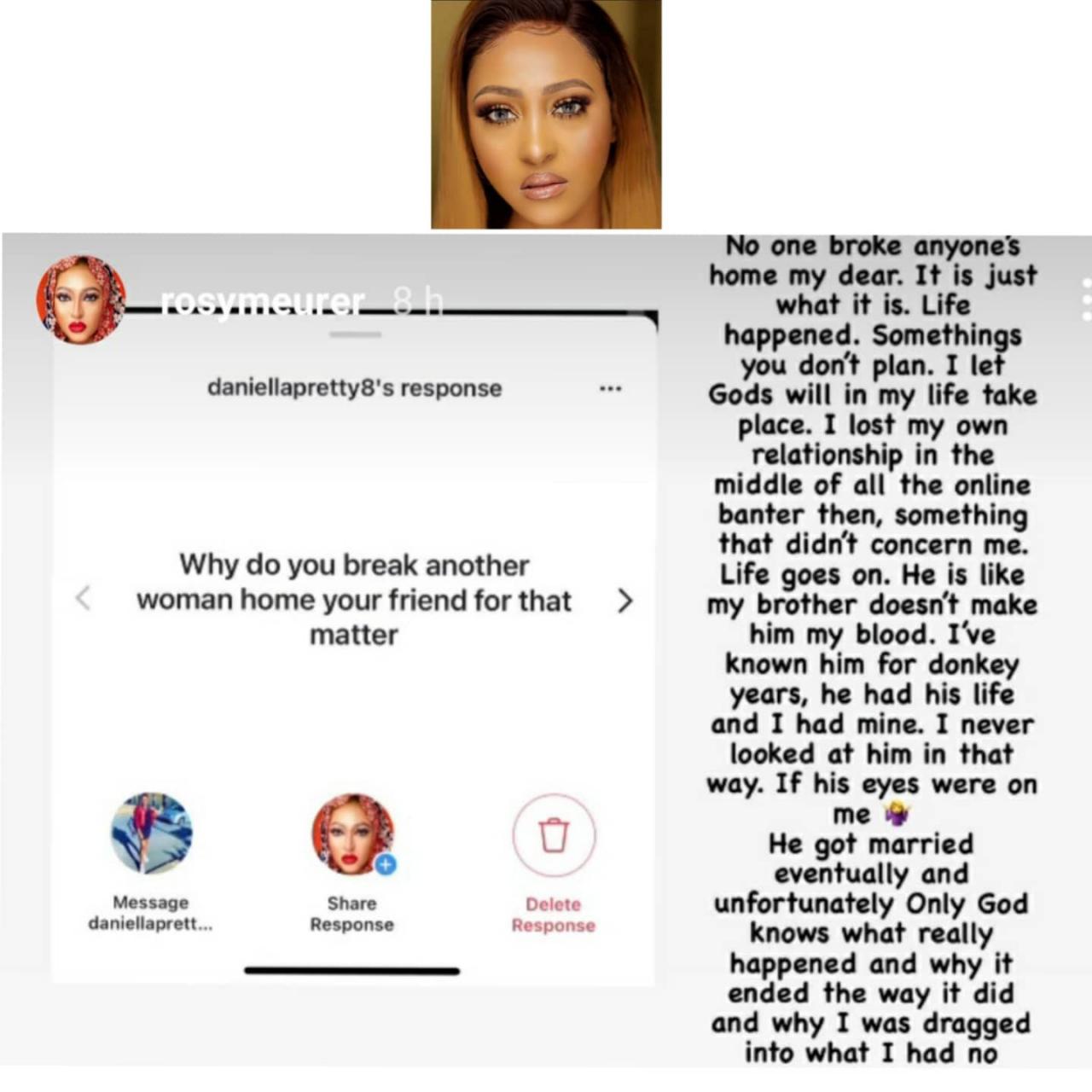Rosy Meurer reveals Tonto Dikeh