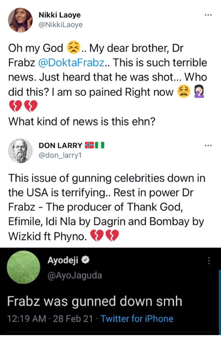 Music producer, Dr Frabz is dead