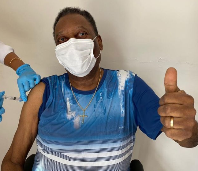 Football legend, Pele receives COVID-19 vaccine
