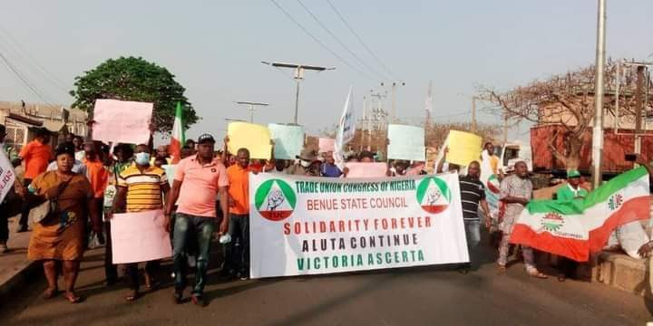 NLC and TUC members embark on nationwide protest (photos)