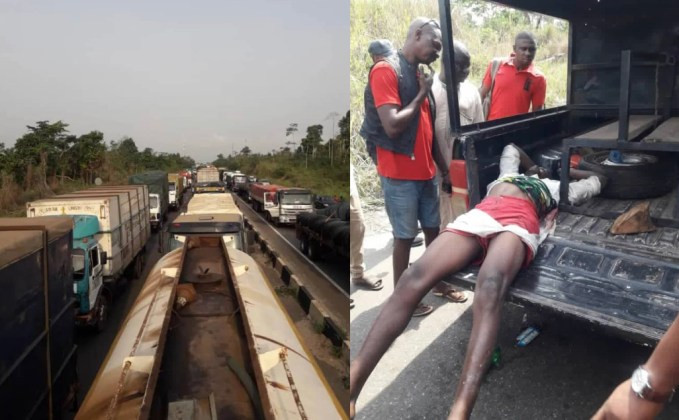 Tanker drivers block Lagos-Benin expressway over the killing of 2 drivers by suspected Herdsmen