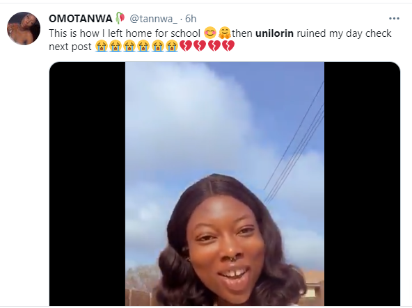 Unilorin student narrates how she was forced to remove her nose ring and pack her hair by the school?s security officials (video)