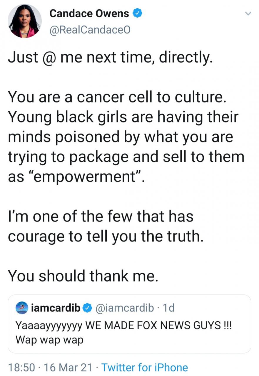 Cardi B and Candace Owens fight dirty and threaten to sue each other over Cardi