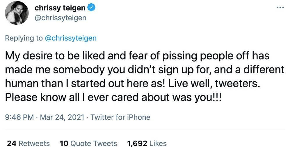 Chrissy Teigen deactivates her Twitter account over 