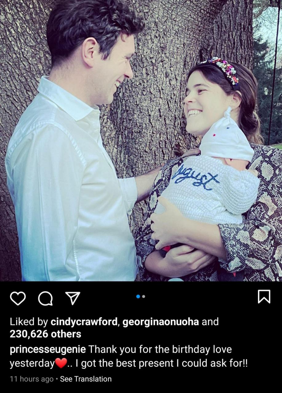Princess Eugenie shares adorable new photos of her son 